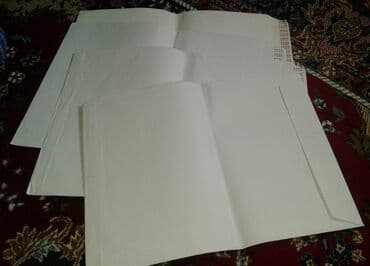 A3 və A4 format böyük zərflər satılır. A3 zərfin biri 3 manat. 6 ədəd