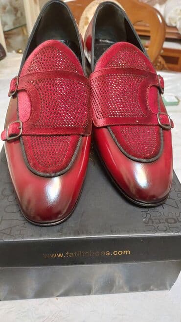 ayaqqabı кожанные: Məhsul: Kişi loafer ayaqqabısı – Fatih Shoes - Rəng: qırmızı-bordo — 5