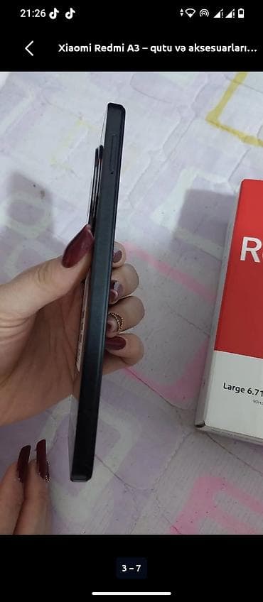 060 mobil operator: Redmi A3, 128 GB, rəng - Qara, İki sim kartlı — 5