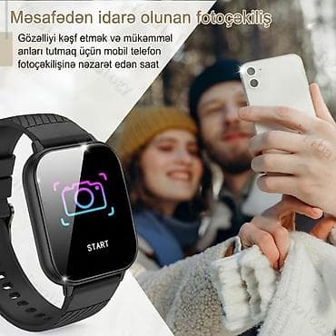 sensor saatlar: Yeni, Smart saat, Sensor ekran, rəng - Qara — 5