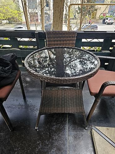 balkon masa: Balkon masası, Açılmayan, Şüşə, Yumru masa — 2