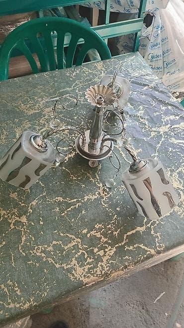 asma tavan: Çılçıraq, 3 lampa, Metal — 1