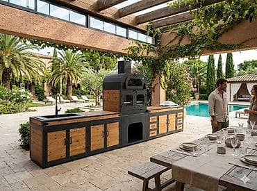 alfa term: Açıq hava üçün modul mətbəx komplekti - Material və dizayn: Toz — 2