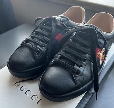 nike air force: Satılır: Orijinal Gucci Ace Embroidered Sneaker (Black) Ayaqqabı cəmi — 5