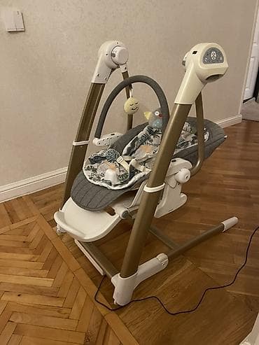 Uşaq üçün çoxfunksiyalı elektrikli yelləncək/yemək stulu - 2-si 1-də — 6