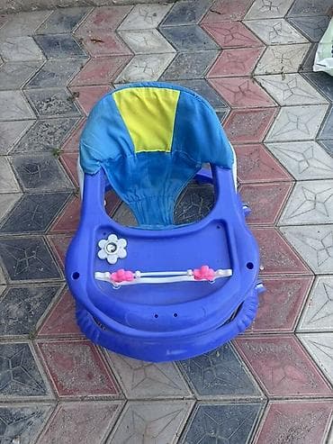Uşaq gəzgəni (baby walker) - Rəng: mavi gövdə, göy-sarı parça — 2