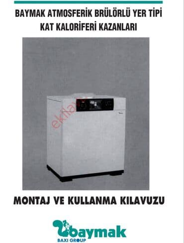 Baymak omega 8 i isitme sistemi led ekran 3 bar 85° . Qaz