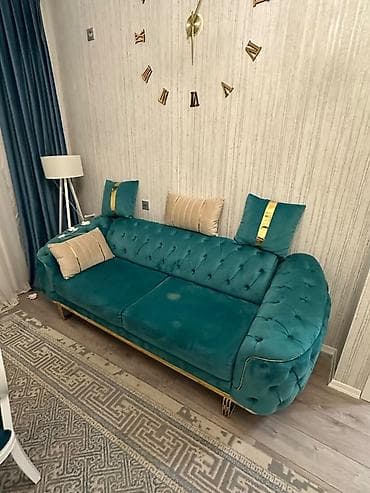 Klassik üslubda yemək qarnituru və divan dəsti - Dairəvi masa: Ağ — 2