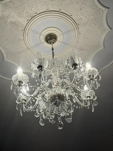 boyuk guldan: Çılçıraq, 8 lampa, Xrustal — 2