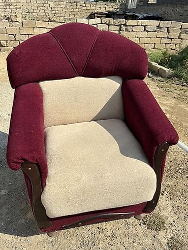 kreslo kacalka: Mebel: Yumşaq kreslo - Dizayn: İkirəngli model – tünd bordo korpus və — 1