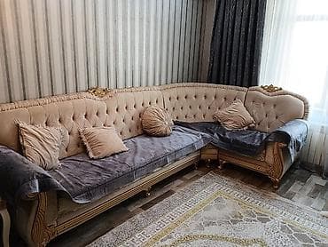 kreditle divan kreslo: Klassik üslubda künc divan dəsti - Tərkib: böyük L‑şəkilli künc divan — 2