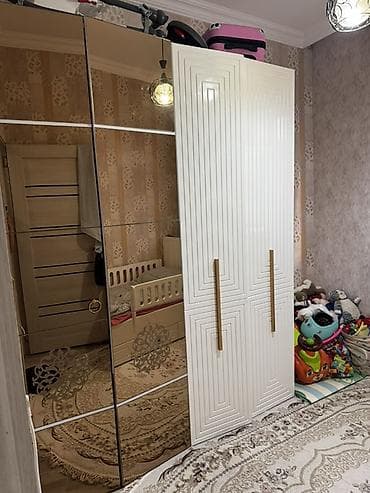 koridor dolabı: İşlənmiş, 4 qapılı, Güzgülü, Ağ, Açılan, Düz dolab — 1