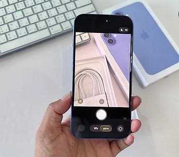 macbook apple: IPhone 16, 256 GB, Göy, Zəmanət, Simsiz şarj, Face ID — 6