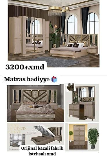 tv stend: Original fabrik istehsalı mebel dəstləri 1) Yataq otağı dəsti – 1400₼ — 7