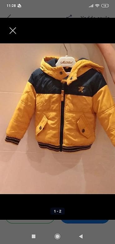 palt: Uşaq qış gödəkçələri 1) Ağ-qara-qırmızı detallı “Rugby Town” gödəkçə — 4