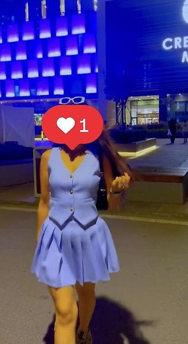 mango çanta: Mavi rəngdə qadın geyim dəsti Cəmi 1 dəfə geyinilib - Stil: qolsuz — 2