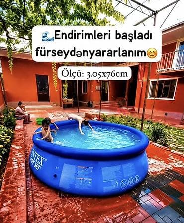 bas gitara: Şişmə və karkaslı hovuzlar – INTEX Easy Set və INTEX Frame seriyası — 2