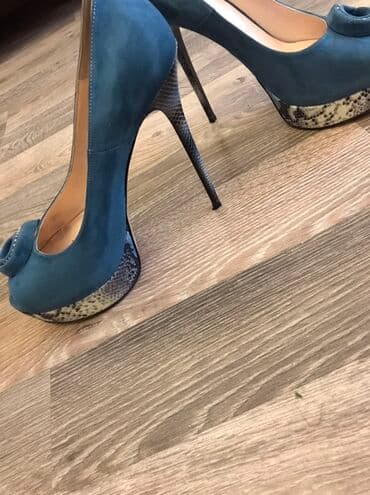 замшевые туфли на платформе: Brend: Paoletti Model: Heel 11198 Ölçü: 38 Rəng: 08-31 (mavi ton) Tip — 7