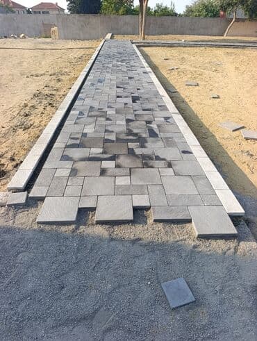 duz corek: Tamet döşəmə xidməti – dekorativ beton/daş təməli ilə həyət və giriş — 11