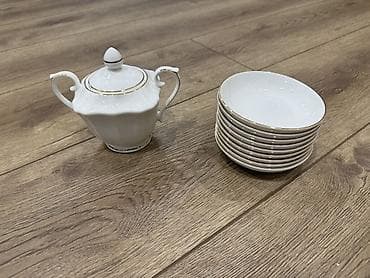 bezek bitkisi: Обеденный набор, цвет - Золотой, Стекло, 12 персон — 3