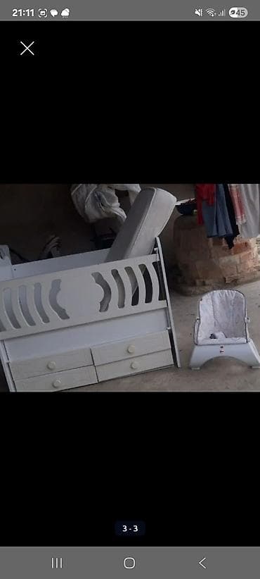 nikel boru: Oğlan və qız üçün, İşlənmiş, Dördbucaq, Beşik, Dəst ilə, Matras ilə, Yellənmə mexanizm ilə — 3