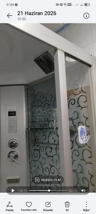duş kabinasi: Hidromassajlı duş kabini - Tam qapalı sistem, yarımdairə ön panellə - — 2