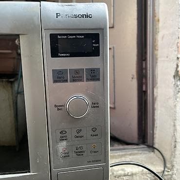 mikrovolnovka: Mikrodalğalı soba Panasonic, Ayrıca dayanan, Mikrodalğalar ilə, rəng - Gümüşü — 3