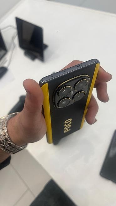 katel telefon: Poco X7, rəng - Sarı, Barmaq izi — 8