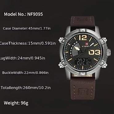 ilan saat: Qol saatı, NaviForce, rəng - Qara — 2