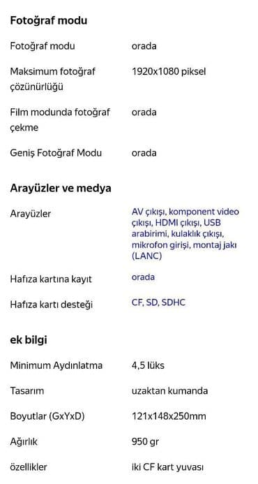 ses yazan cihaz: Canon XF100 və aksesuarları: Əlavə tripod, Əlavə yaddaş kartları(3 — 16