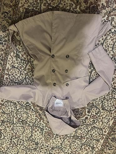 ucuz xoncalar: Bej rəngli qadın yağmurluğu/palto - Kəsim: ikiqat düyməli — 1
