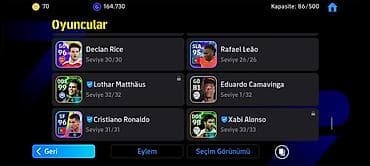 EFootball hesabı – güclü komanda və ulduz kolleksiyası - Komanda — 4