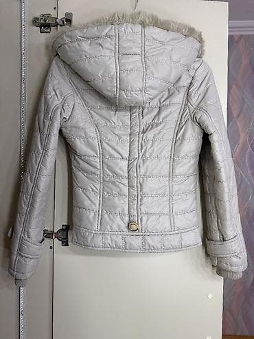 Личные вещи: Qadın qış kurtkası - Rəng: açıq boz - Model: qısa, bel oturan, ikiqat — 3