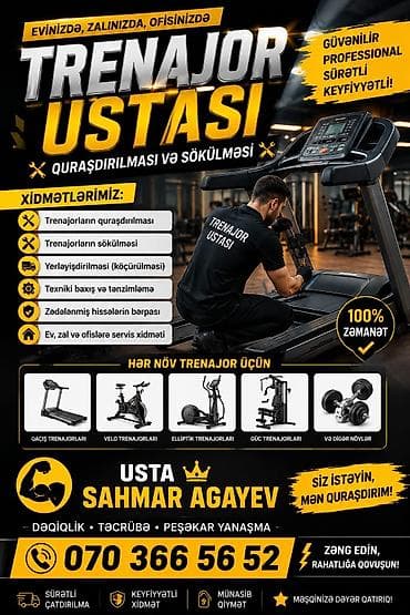 Trenajor ustası – hər növ fitnes avadanlığının quraşdırılması və — 1