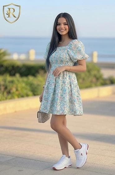 qadin yay etirleri: Qadın geyimləri – yay donları kolleksiyası - Model 1: A-ksətli, dizə — 5