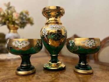 вазы из богемского стекла: Набор ваз, Богемское стекло — 1