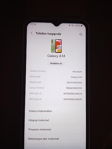 blutuz qulaqliq: Samsung Galaxy A14, 128 GB, rəng - Yaşıl, İki sim kartlı — 2