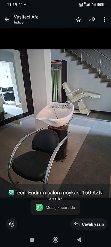 ✅Tecılı Endırım salon moykası 160 AZN satılır
Yasamal*afa(7377a) — 1