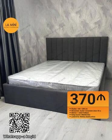 demir yataq: İkinəfərlik çarpayı, Bazalı, Matras ilə, Siyirməli — 1