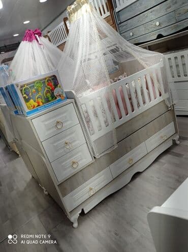 декор для дома: Для девочки и мальчика, Четырехугольная, Колыбель, С бортиками, Без механизма качания — 1