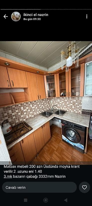 svarka aparati satilir: Mətbəx mebeli dəstləri 1) Dəst 1 - Rəng: krem/qəhvəyi kombinasiya - — 3