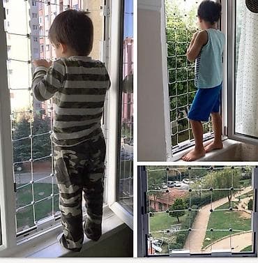 Uşaq və ev heyvanları üçün pəncərə/balkon təhlükəsizlik toru -