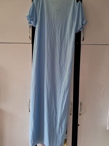 qadın ev geyimləri: Məhsul: Uzun, açıq mavi ev paltarı/gecə köynəyi - Brend: LARA (Elias — 2