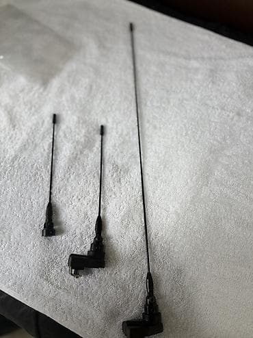 maşın antenası: Telsiz üçün çevirməli L‑şəkilli UHF/VHF antena dəsti - 3 ədəd qara — 4