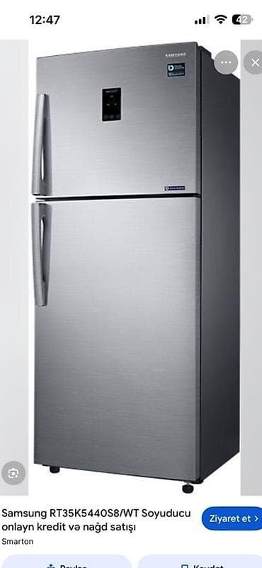 ucuz məişət texnikası: 2 qapılı Samsung Soyuducu Satılır, rəng - Gümüşü, Kredit var — 1