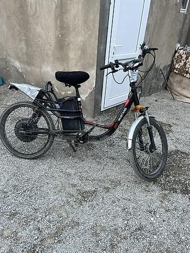 Uşaq velosipedləri: Elektrik velosipedi – Mustang - Rəng: qara/qırmızı - Çərçivə: aşağı — 1