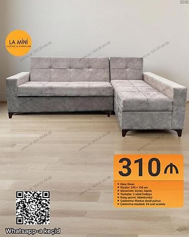 namestaj ch 018: Künc divan, Açılan, Bazalı, Parça, Şəhərdaxili pulsuz çatdırılma — 1