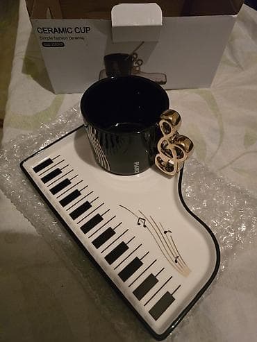 acar naboru: Qəhvə dəsti, rəng - Qara, Keramika — 2