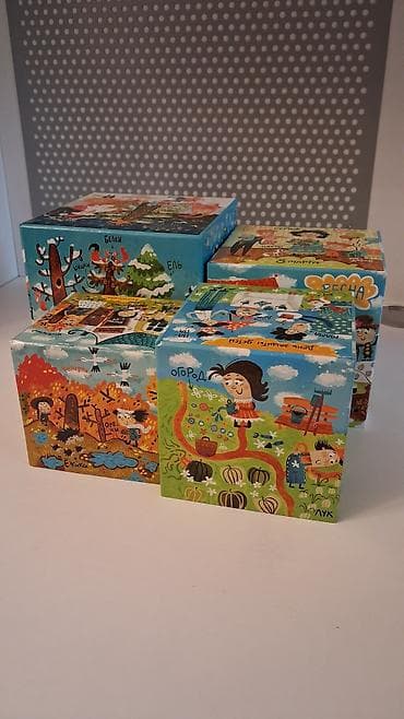 lazer oyuncaq: Развивающие пазлы, времена года. В одной большой коробке еще 4 — 8