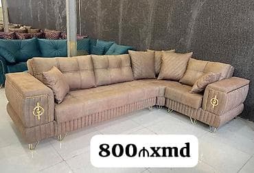 mebel divan: 1.Künc divan dəstləri - Model: L-formalı künc divan + puf/oturacaq - — 8